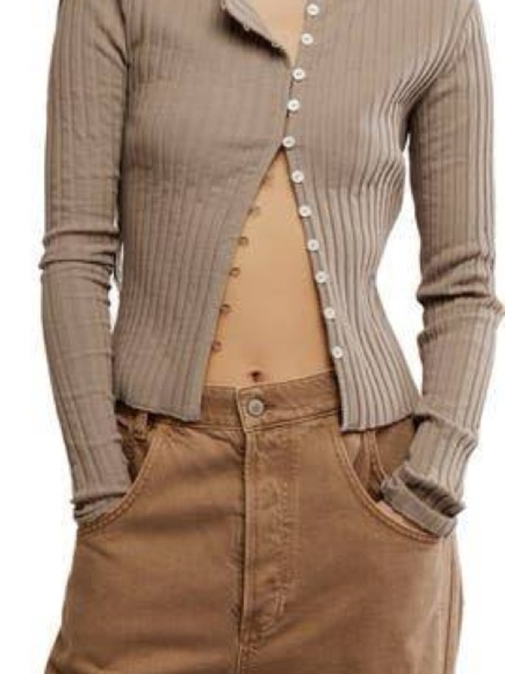 NWT Free People Tilly Long-Sleeve Button-Up Top